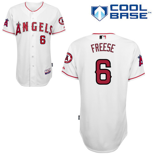 David Freese #6 MLB Jersey-Los Angeles Angels of Anaheim Men's Authentic Home White Cool Base Baseball Jersey